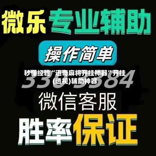 秒懂经验“迅奇麻将开挂神器”开挂(透视)辅助神器-第3张图片
