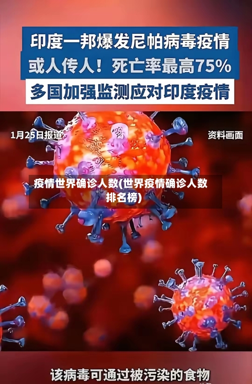 疫情世界确诊人数(世界疫情确诊人数排名榜)