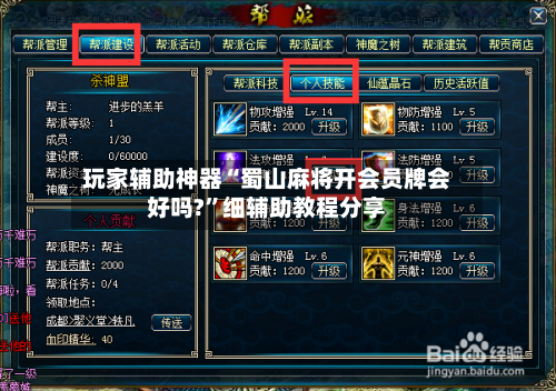 玩家辅助神器“蜀山麻将开会员牌会好吗?	”细辅助教程分享-第2张图片