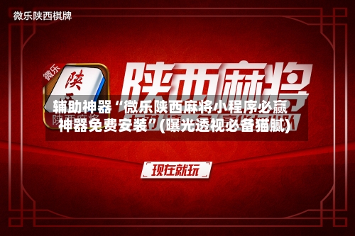 辅助神器“微乐陕西麻将小程序必赢神器免费安装”(曝光透视必备猫腻)-第3张图片