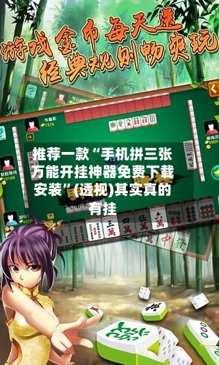 推荐一款“手机拼三张万能开挂神器免费下载安装”(透视)其实真的有挂-第2张图片