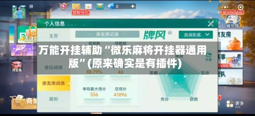 万能开挂辅助“微乐麻将开挂器通用版	”(原来确实是有插件)-第2张图片