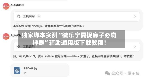 独家脚本实测“微乐宁夏捉麻子必赢神器”辅助通用版下载教程！-第2张图片