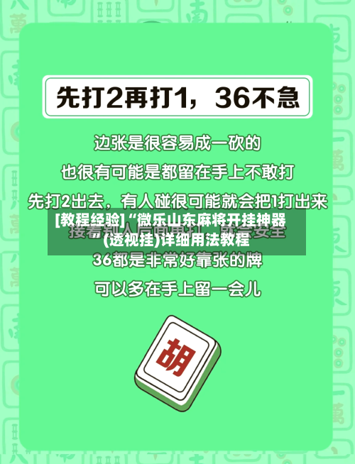 [教程经验]“微乐山东麻将开挂神器”(透视挂)详细用法教程-第3张图片