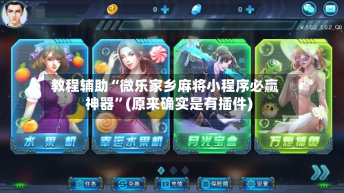 教程辅助“微乐家乡麻将小程序必赢神器”(原来确实是有插件)-第3张图片