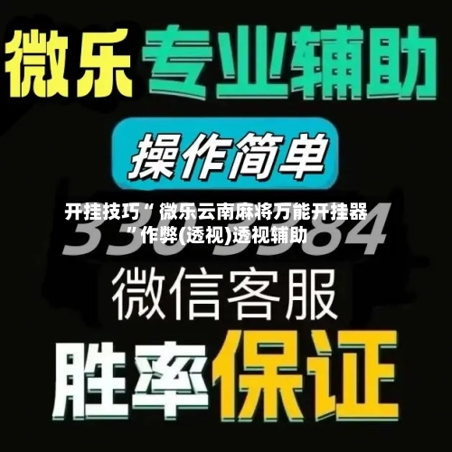开挂技巧“ 微乐云南麻将万能开挂器”作弊(透视)透视辅助-第2张图片