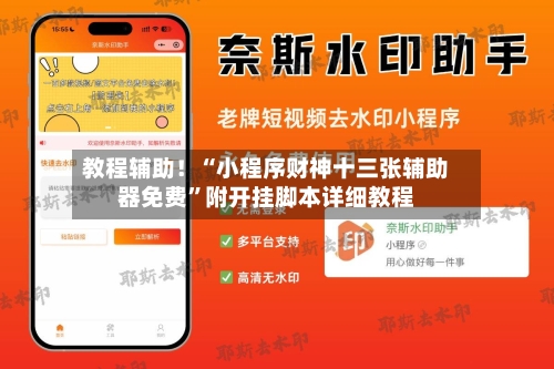 教程辅助！“小程序财神十三张辅助器免费”附开挂脚本详细教程-第3张图片