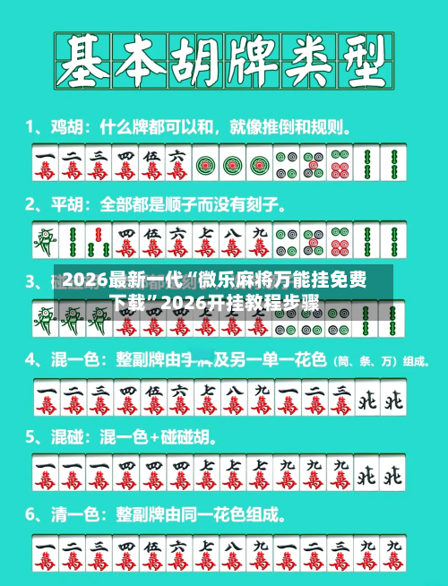 2026最新一代“微乐麻将万能挂免费下载”2026开挂教程步骤