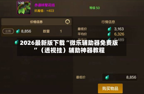 2026最新版下载“微乐辅助器免费版”（透视挂）辅助神器教程