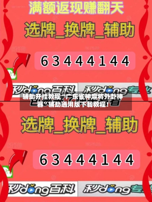 辅助开挂教程“广东雀神麻将外卦神器”辅助通用版下载教程！-第2张图片