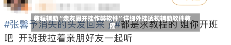 教程辅助“亲友圈开挂作弊软件”详细外挂透视辅助软件教程-第2张图片